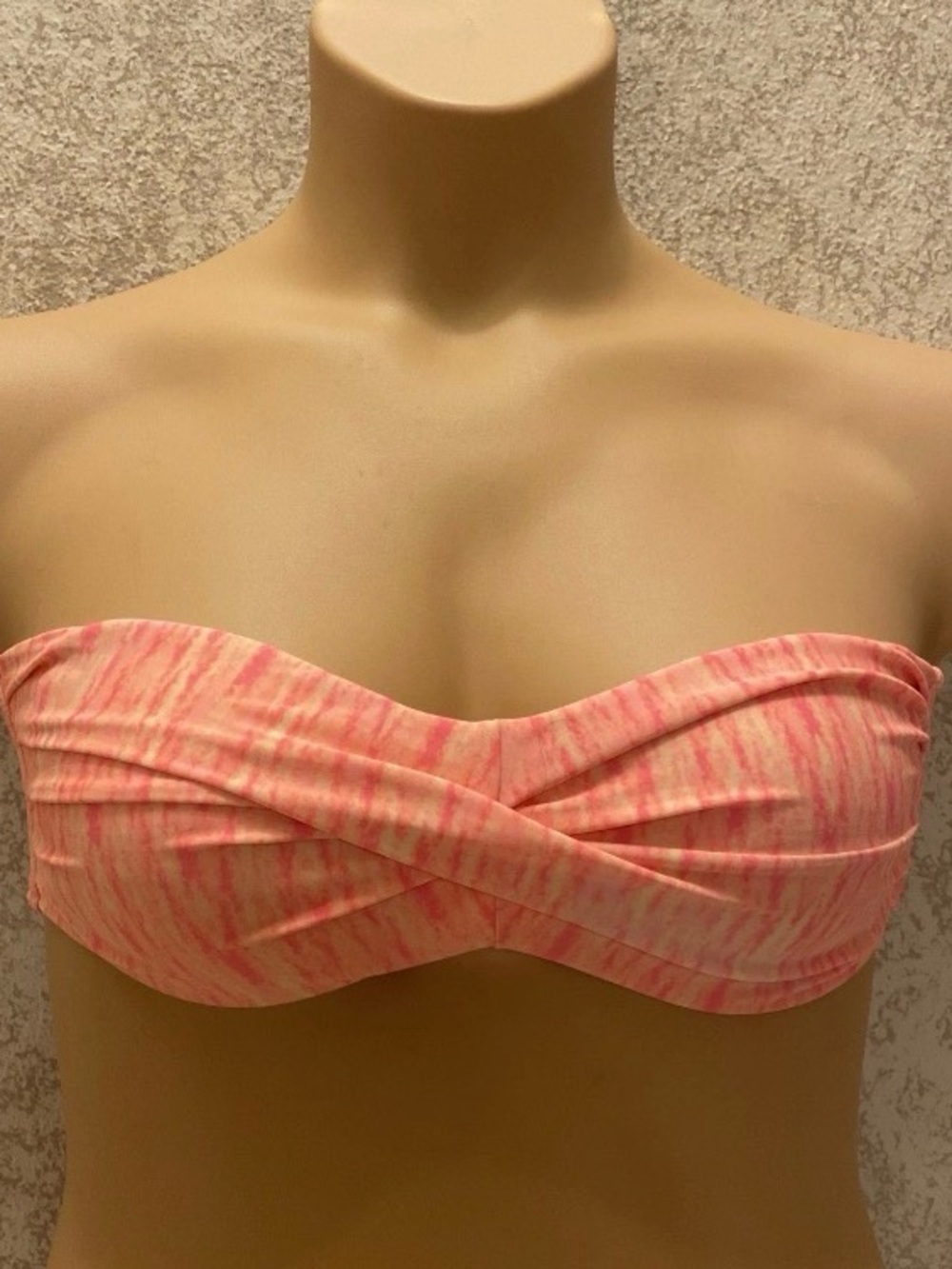 Forever 21 Peach Twist Bandeau Bikini Top - Strapless